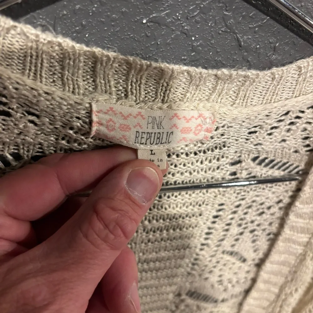 Women's Pink Republic Open-Knit Cardigan